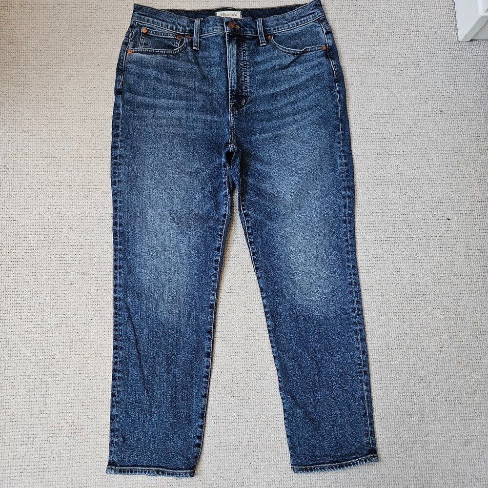 Madewell Women's Cropped Ankle Jeans in Dark Blue Wash